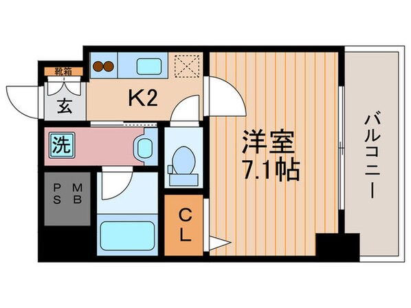 アスヴェル京都御所前（４０２）の物件間取画像